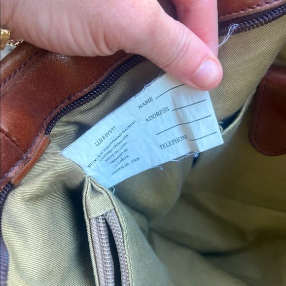 Vintage L.L. Bean Brown Leather Tote Bag – Style #0YV37 - Picture 12 of 16